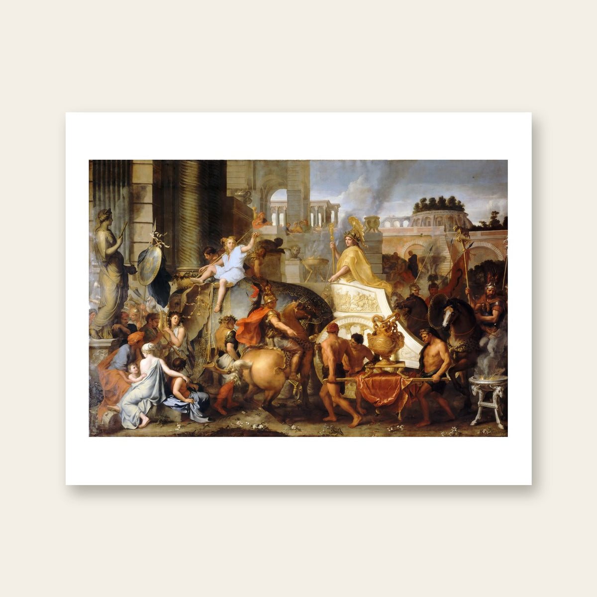 Babylon canvas — the whole painting, fitted on white
