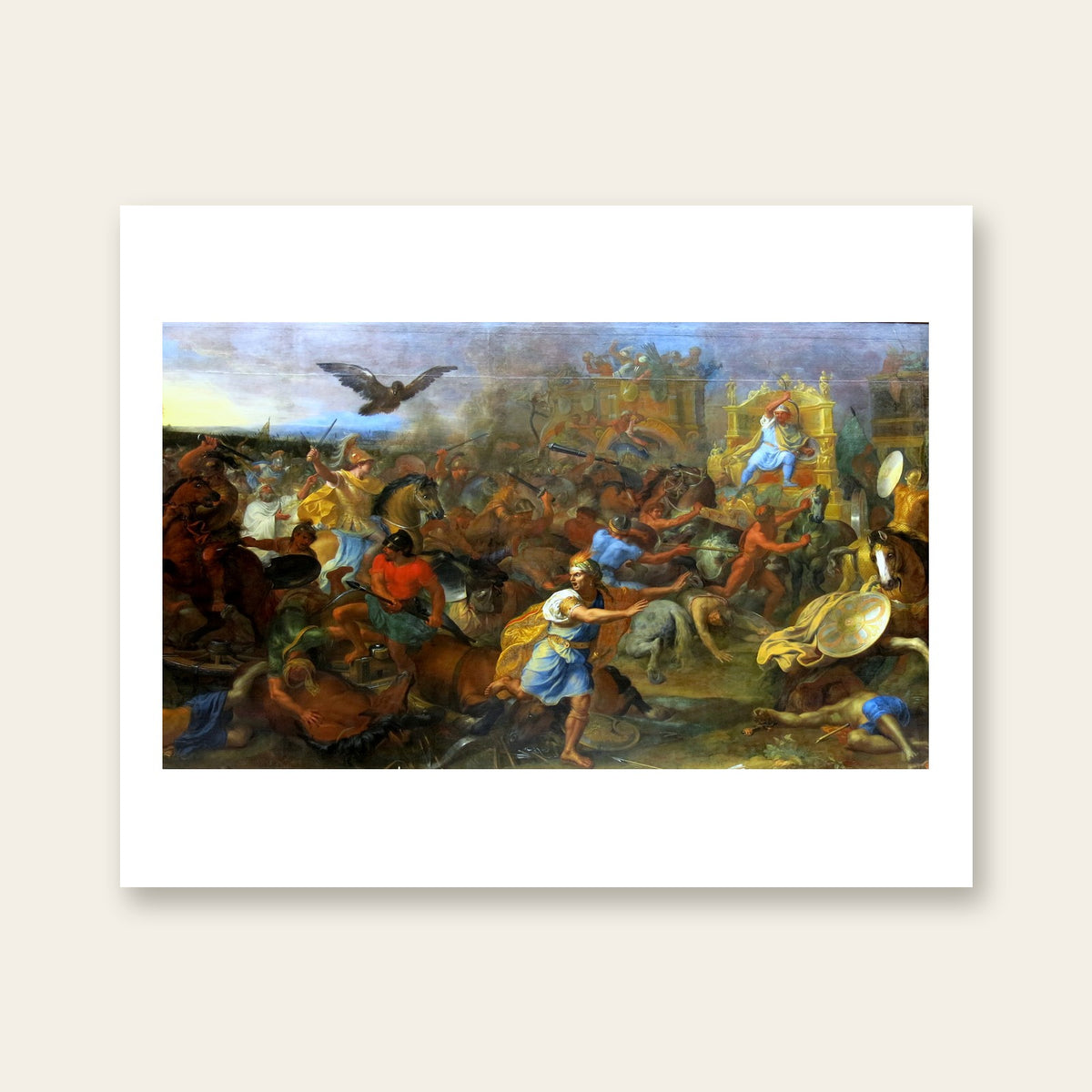 Gaugamela canvas — the whole painting, fitted on white