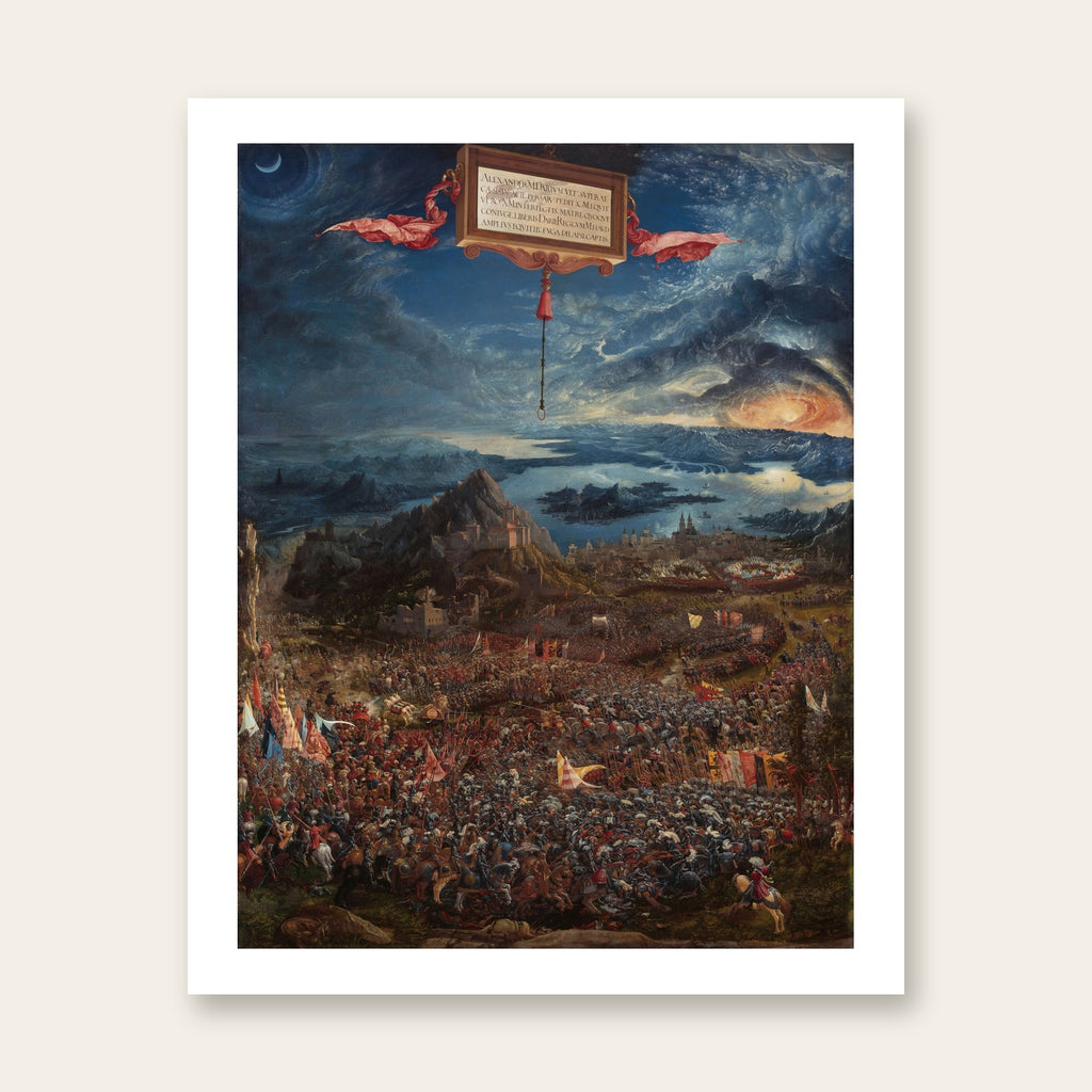 Issus canvas — the whole painting, fitted on white